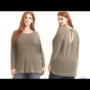 Torrid Long Sleeve Olive Top 5/5x/28W NWT!